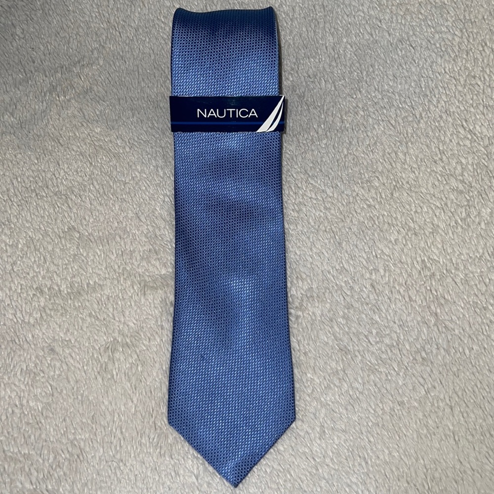 Nautica blue, textured tie